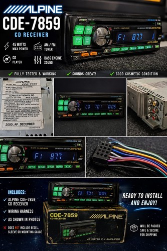 Vintage alpine cde 7859 - vintage, cde-7859