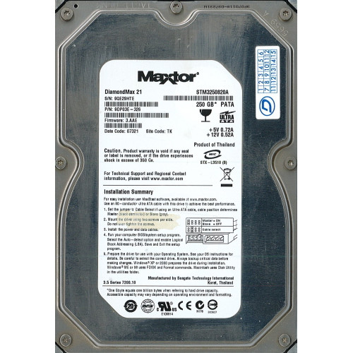 Hard disk hdd - pata, 250gb