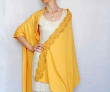 Sciarpa coperta gialla scialle