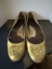 Autentiche ballerine Gucci oro