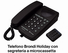 Telefono fisso Brondi Holiday con segreteria a microcassetta vintage