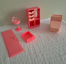 1977 Mobili Barbie Superstar bagno, ricambi armadio Dream House Mattel