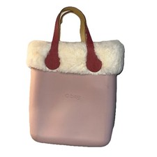 Obag O bag tote borsetta borsetta rosa con fodera in pelliccia sintetica Italia leggi!