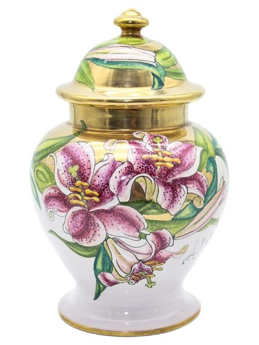 Vaso urna con coperchio - , a
