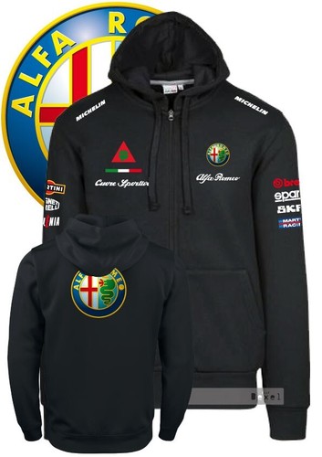 Felpa zip hoodie stampa - felpa, alfa