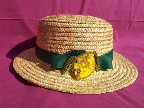 Cappello paglia limone - cappello,