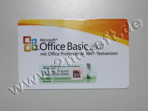 Office 2007 basic edition mlk - 2007,