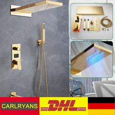 Set rubinetto doccia incasso termostato oro doccia a pioggia sistema doccia doccetta Ibox