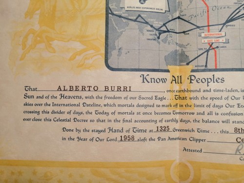 Pan american 1958 certificate - american,