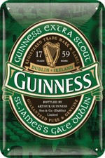 Guinness Metal Ireland Label -