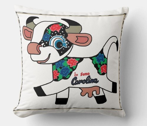Cuscino 40x40 tributo mucca - cuscino,