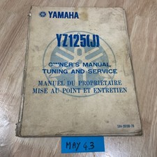 Yamaha YZ125 J 1982 manuel revue technique atelier moto YZ 125