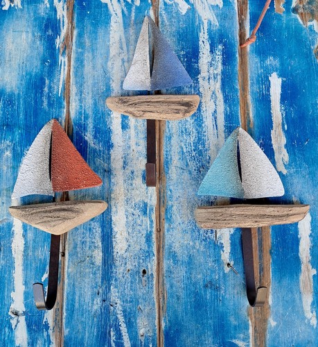 Tre barche vela appendiabiti - tre,