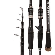 Canna da Pesca Telescopica in Carbonio 1,8m-3,6m Potenza M Canne da Viaggio Ultraleggere Casting