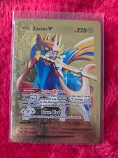 Pokemon Zacian V GOLD Foil Fan