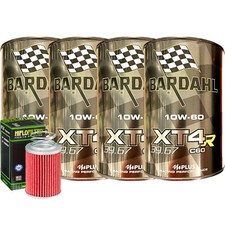 Kit Tagliando Olio Bardahl XT4R 10W60 + Filtro Per MV Agusta F4-1000 2012>2016