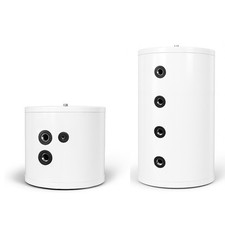 Tampone in acciaio inox accumulatore pompa di calore 40 - 200 litri sospeso a parete