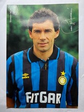 GIUSEPPE BARESI-FC Inter Milano anni 90-18 Cappellini ITALIA-Cartolina Ufficiale GRANDE FORMATO-AK