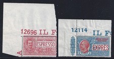 1925-26 REGNO, Espresso n.11-13 2 valori con NUMERO TAVOLO NUOVO DI ZECCA/**