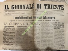 quotidiano IL GIORNALE DI TRIESTE combattimenti guerra italia 6 giugno 1915 ww1