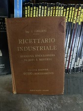 RICETTARIO INDUSTRIALE MODERNA ENCICLOPEDIA DI ARTI E MESTIERI OTTAVA EDIZIONE 9