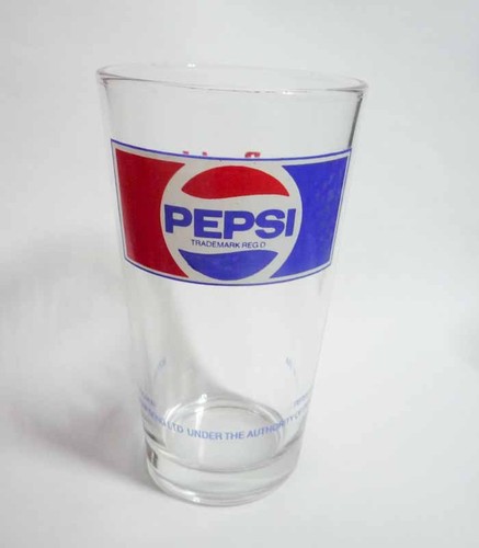 Pepsi cola soda glass - cola, 5"