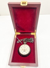 Schwarz Rotguss Mondphase Jahreskalender Taschenuhr Sterlingsilber Kette