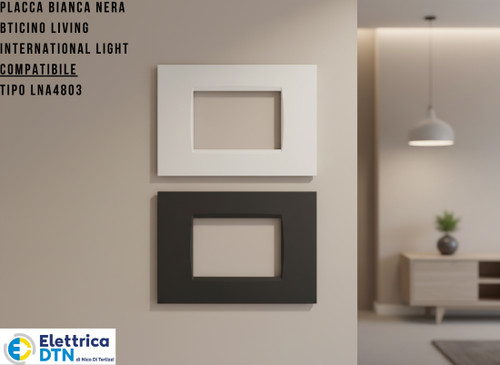 Placca bianca nera bticino - placca,