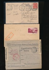 1917-43 GERMANIA STORIA POSTALE LOTTO 3 DOCUMENTI VIAGGIATI