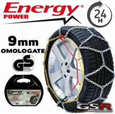 CATENE DA NEVE Auto 9 mm OMOLOGATE per gomme 155/65 R13 Energy Power Gruppo 20