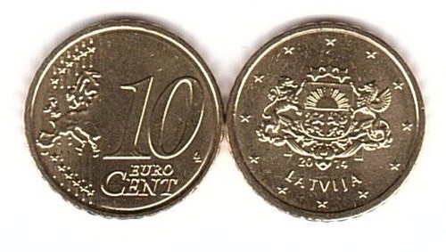 Latvia cent 2014 unc - -,