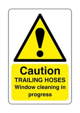 Attenzione pulizia finestre in corso - per uso interno/esterno PVC, adesivo o 