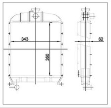 RADIATORE TRATTORE PER FIAT