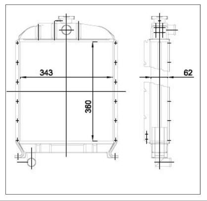 Radiatore trattore per fiat - per,