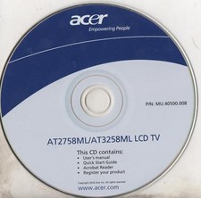 ACER A72758ML/AT3258ML LCD TV - CD ORIGINALE MU.40500.008 MANUAL - ACROBAT READE