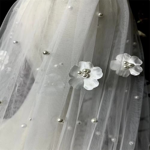 Velo sposa perle pizzo - sposa,