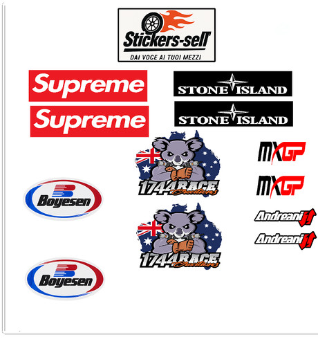 Adesivi moto kit sponsor - adesivi,