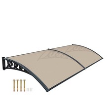 Pensilina tettoia di copertura in policarbonato alveolare modulabile fume