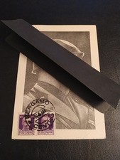 FASCISMO MUSSOLINI ANTICA CARTOLINA ILLUSTRATA  AFFRANCATA ANNULLO BERGAMO