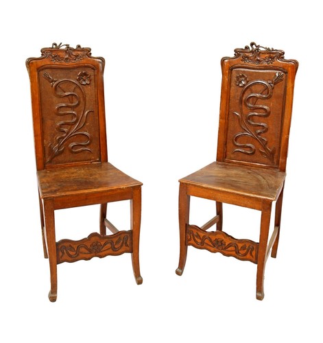 Coppia sedie antiche in - coppia,