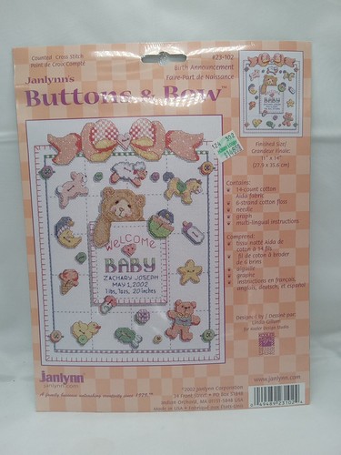 Janlynn buttons bow kit - &,