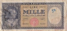 italia - lotto di 5 banconote da 1000 lire + 1 da 500 (1947)