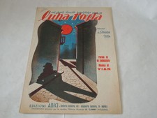 SPARTITO MUSICALE DEL 1950"LUNA ROSSA" CANZONE BEGUINE-CANTATA DA  CLAUDIO VILLA