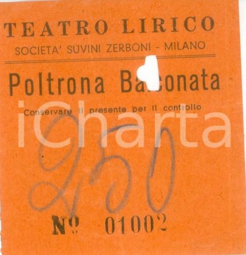 1950 milano teatro - teatro, lirico