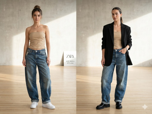 Zara top tubino - tubino, plissettato
