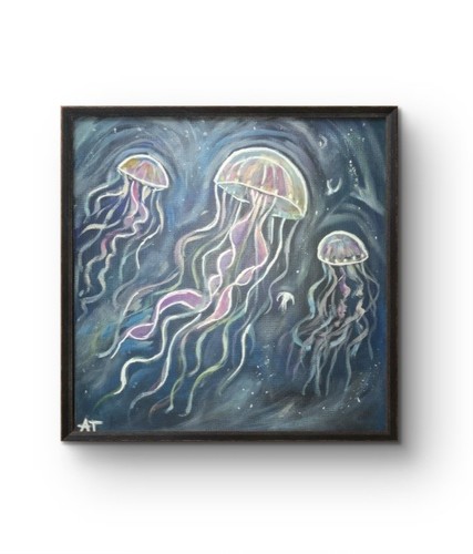 Quadro tela medusa - quadro, su