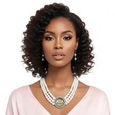 Collana di perle AKA rosa