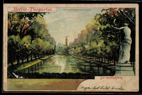 Litografia berlin tiergarten - litografia, berlin-tiergarten