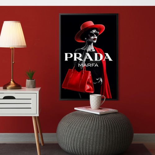 Quadro tela con cornice prada - tela,