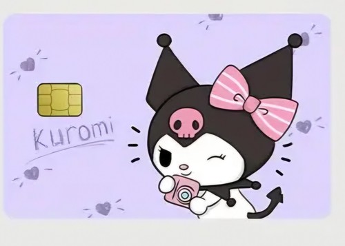 Sanrio kuromi carta credito - kuromi, di